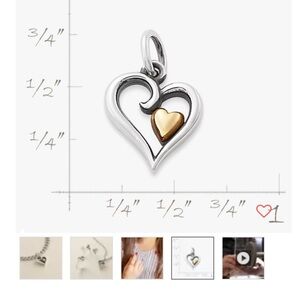 James Avery delicate joy of my heart pendant and necklace 18” long